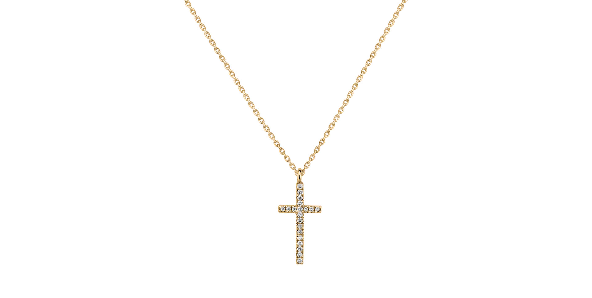 Náhrdelník s diamanty Shimmering Cross