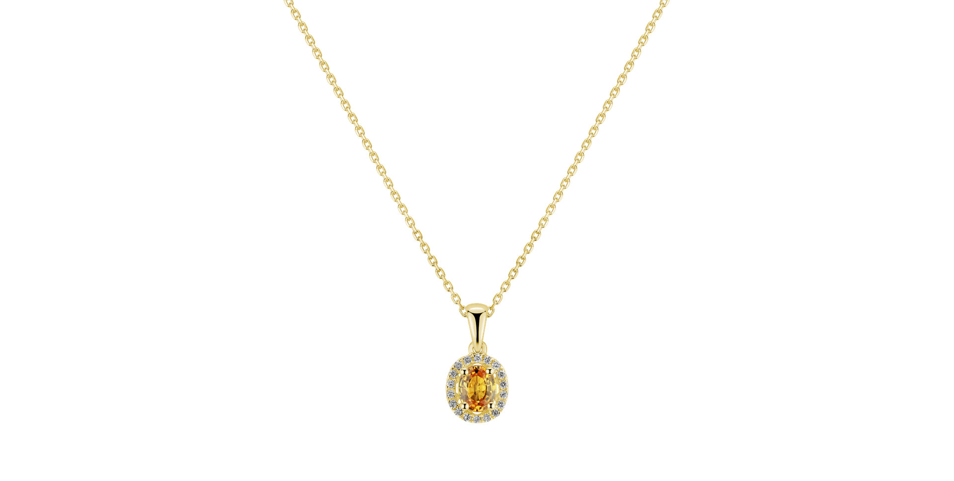 Přívěsek s diamanty a safírem Princess