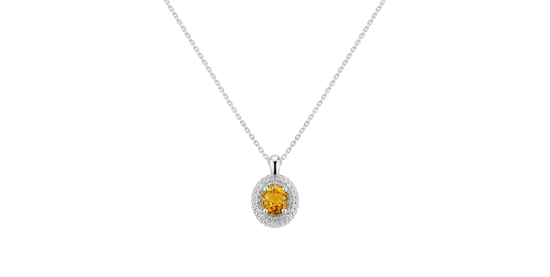 Náhrdelník se safírem  a diamanty Princess