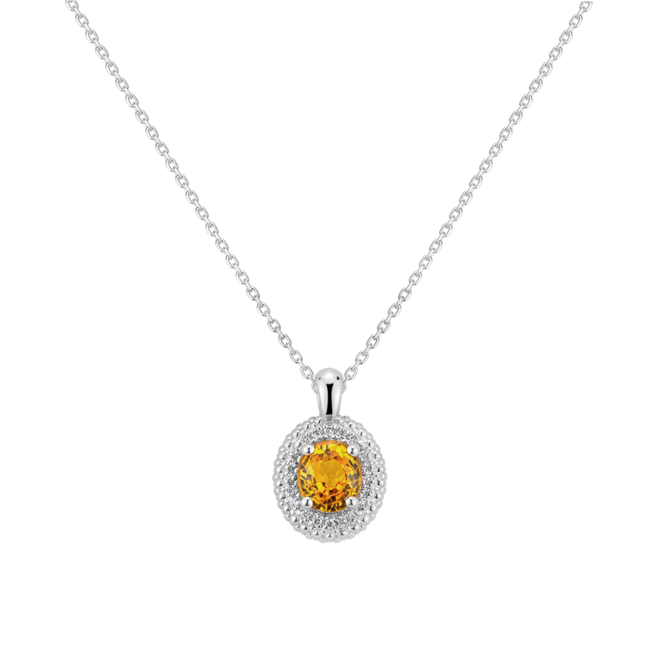 Náhrdelník se safírem  a diamanty Princess