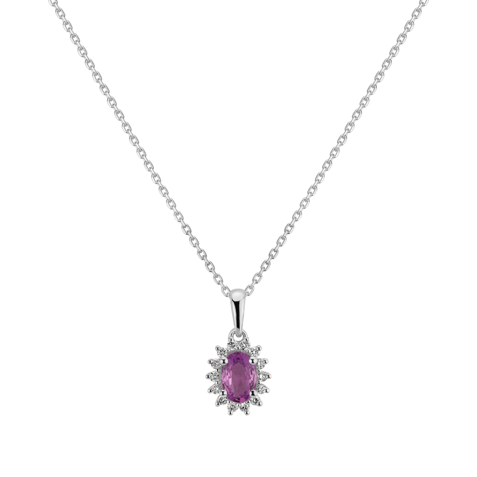 Přívěsek se safírem a diamanty Princess