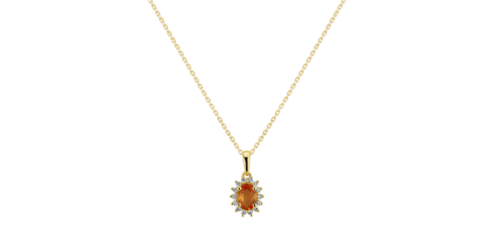 Přívěsek se safírem a diamanty Princess