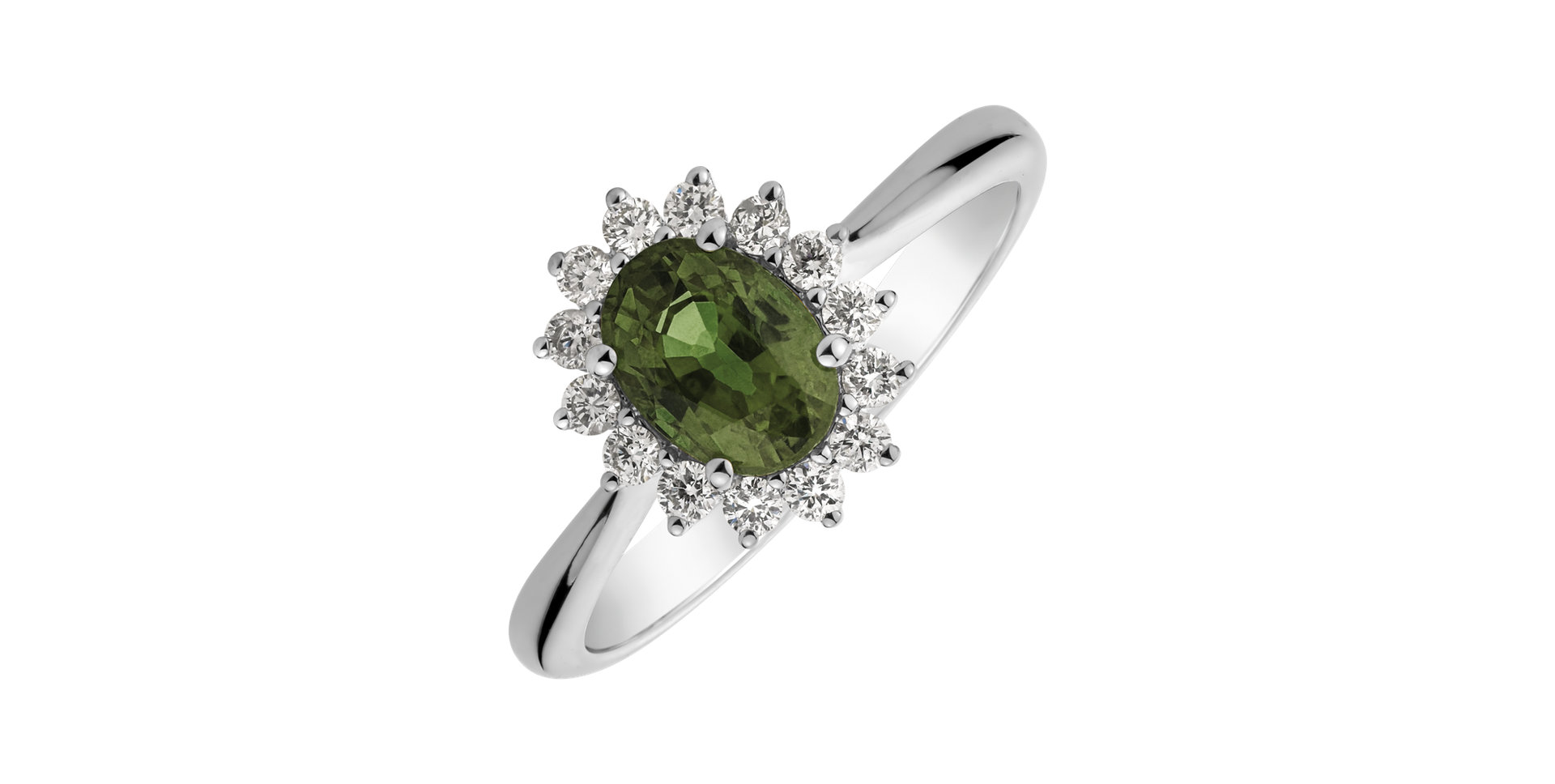 Prsten se safírem a diamanty Princess