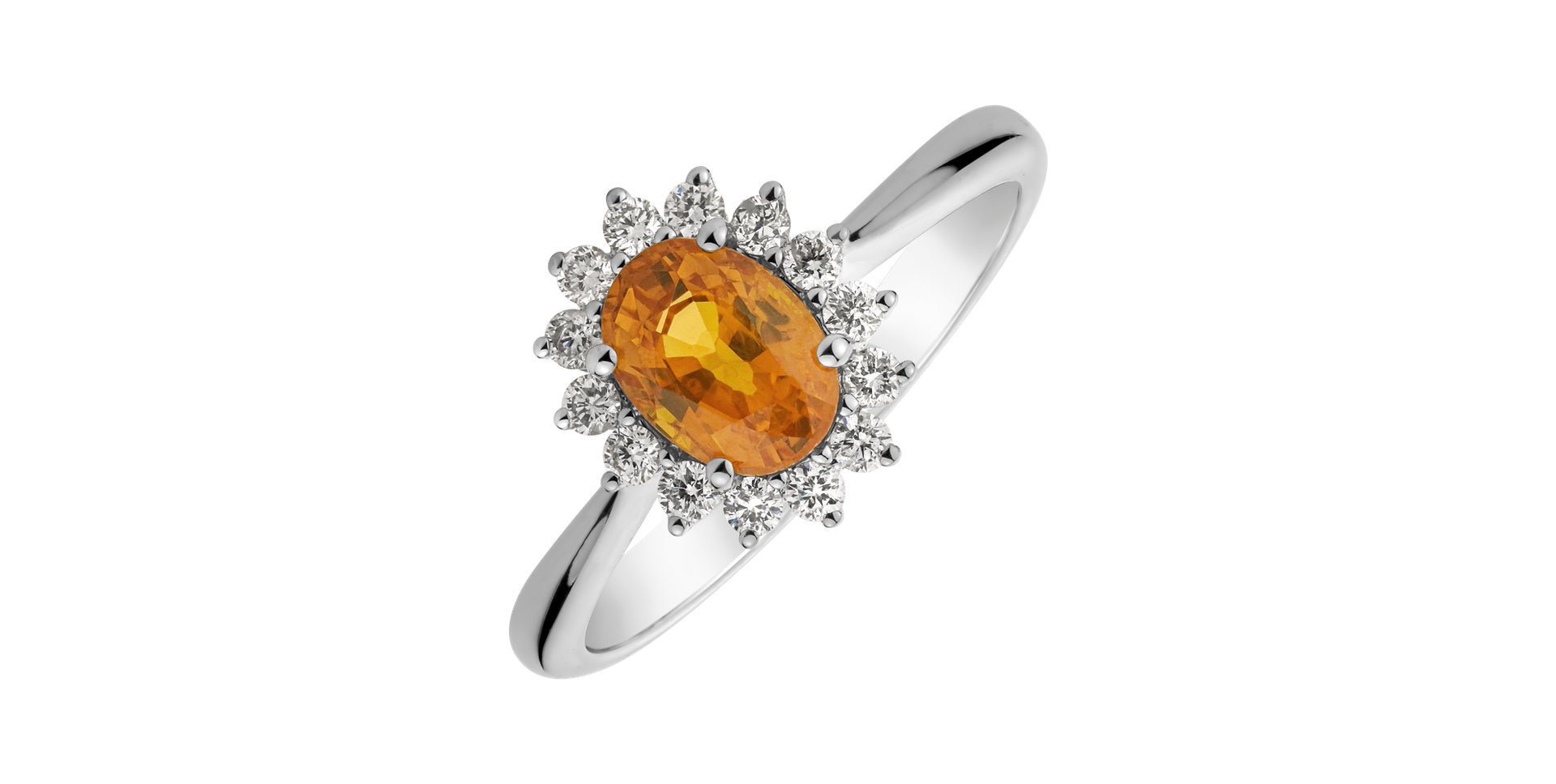 Prsten s diamanty a safírem Princess