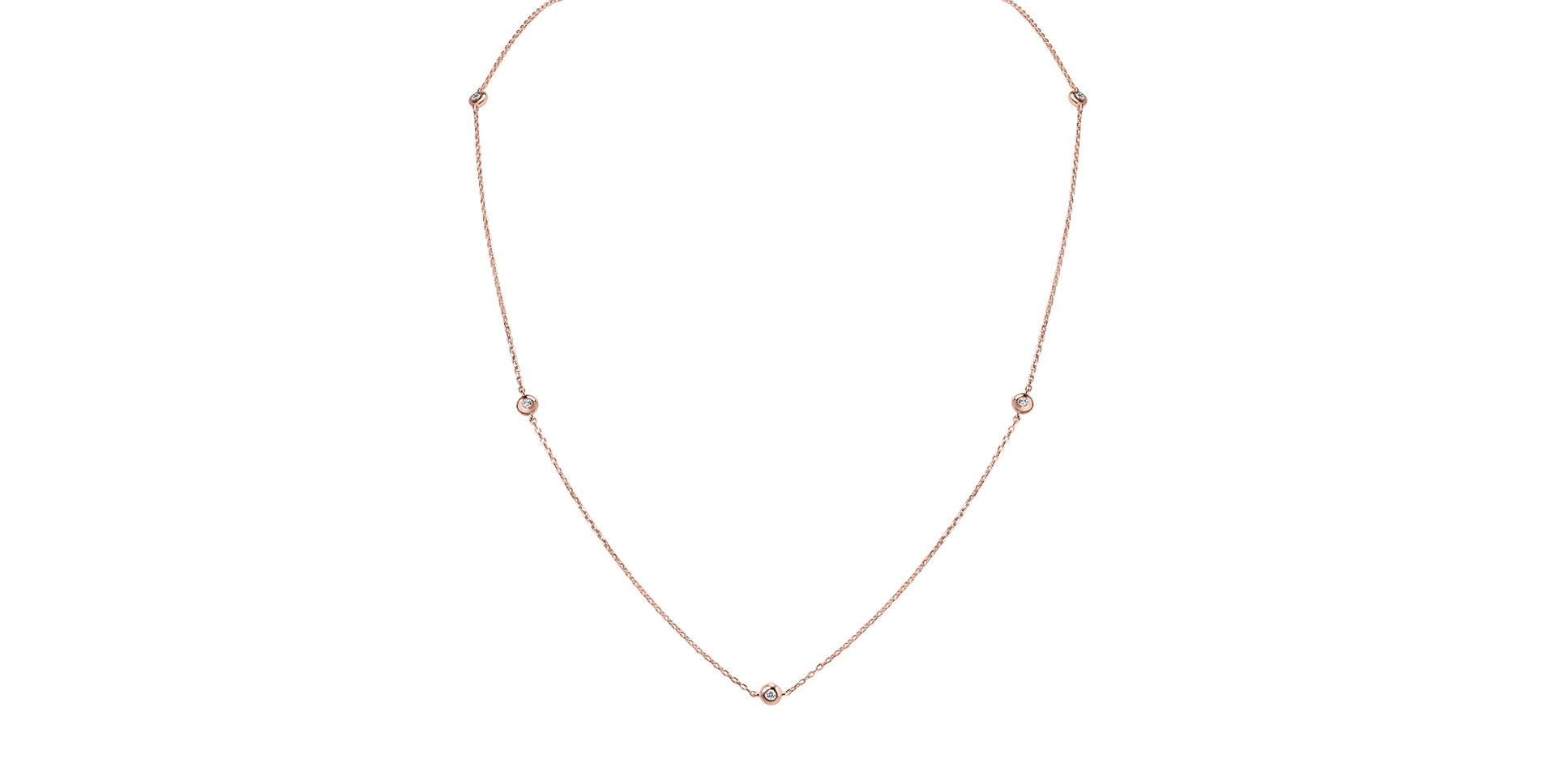 Náhrdelník s diamanty Dots