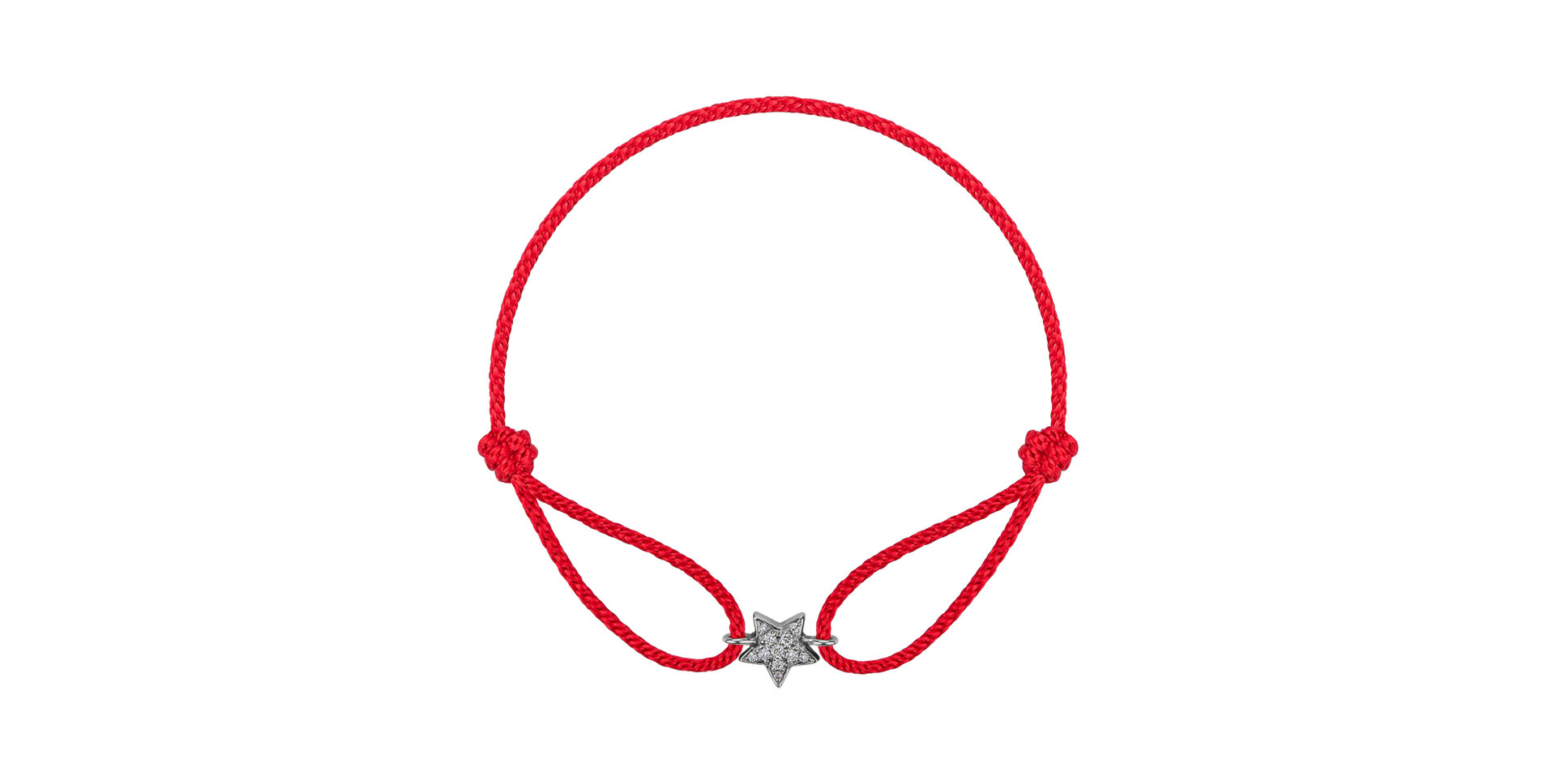 Diamantový náramek se šňůrkou Adorable Star