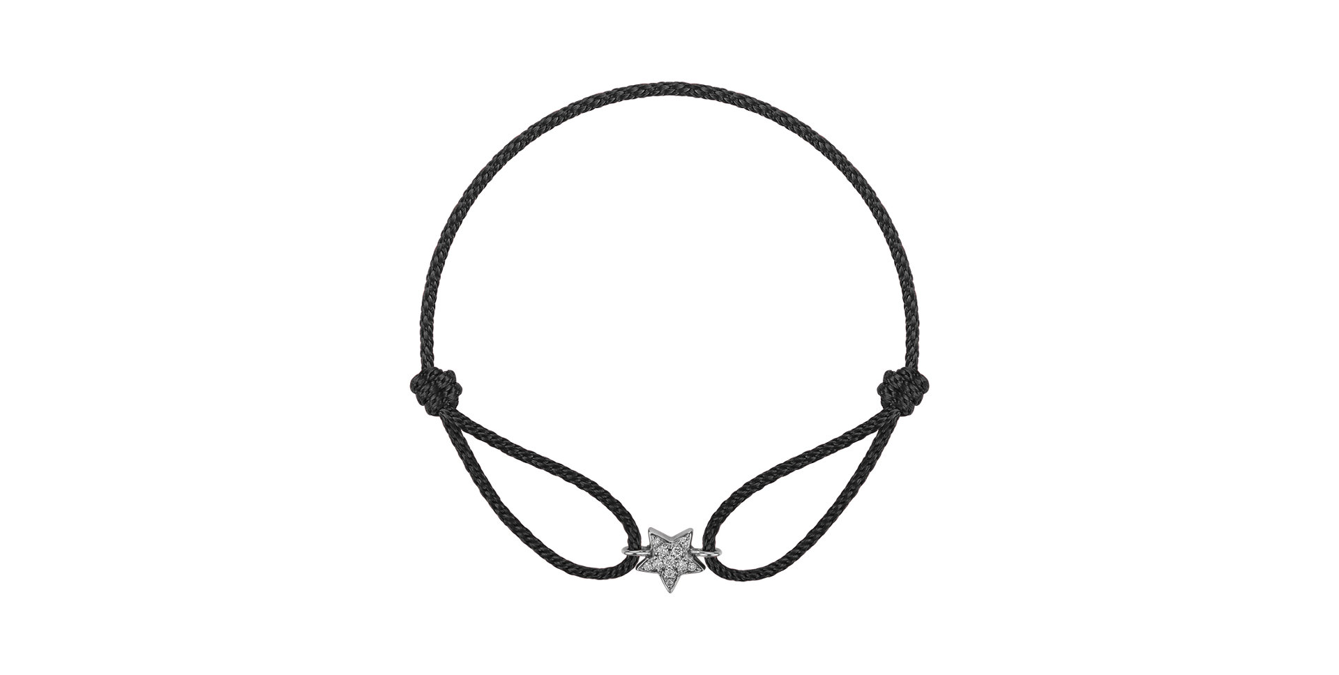 Diamantový náramek se šňůrkou Adorable Star