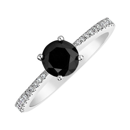 Prsten s černým diamantem Glittery Love