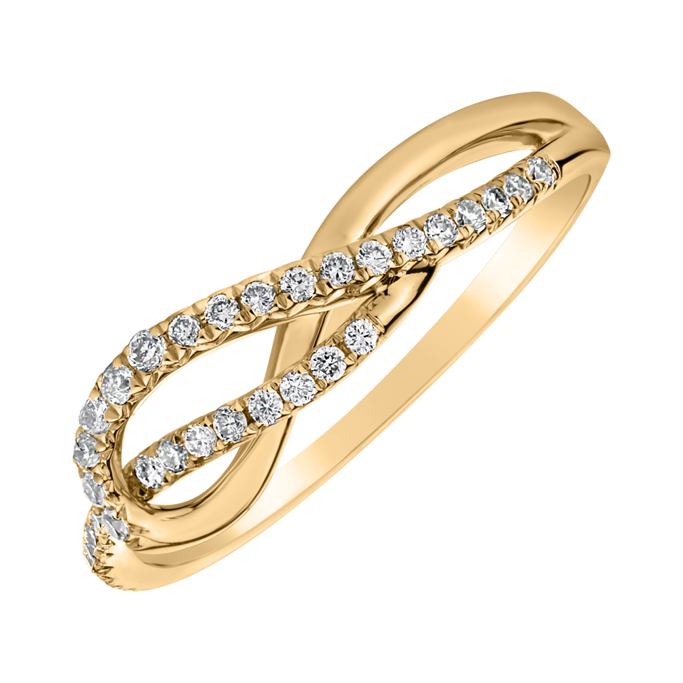 Prsten s diamanty Diamond Ripple