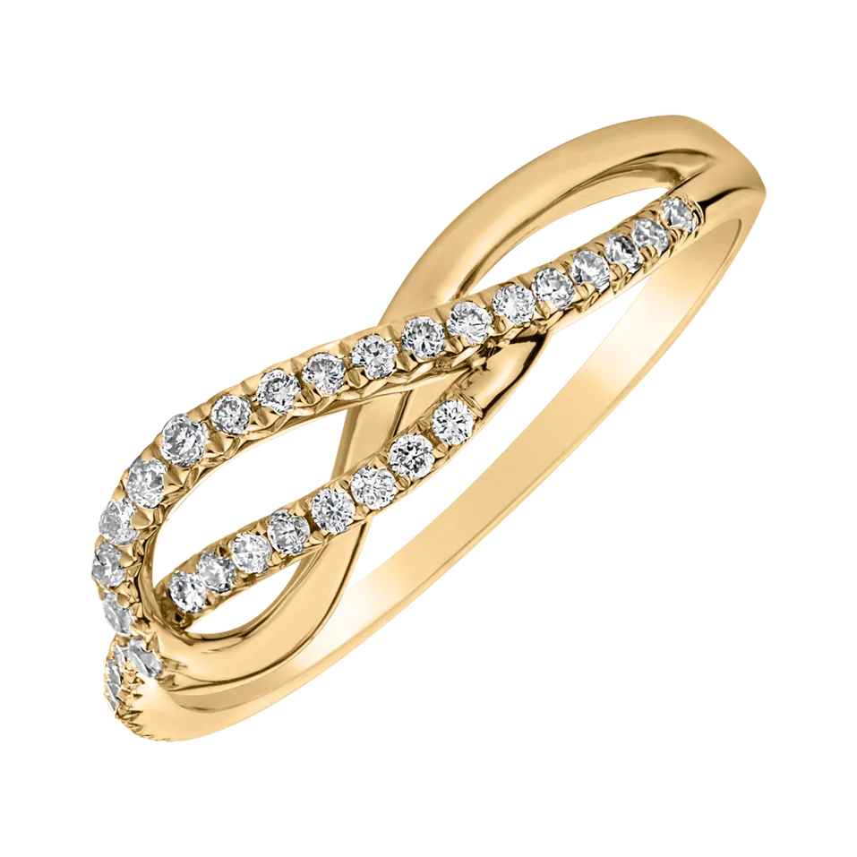 Prsten s diamanty Diamond Ripple