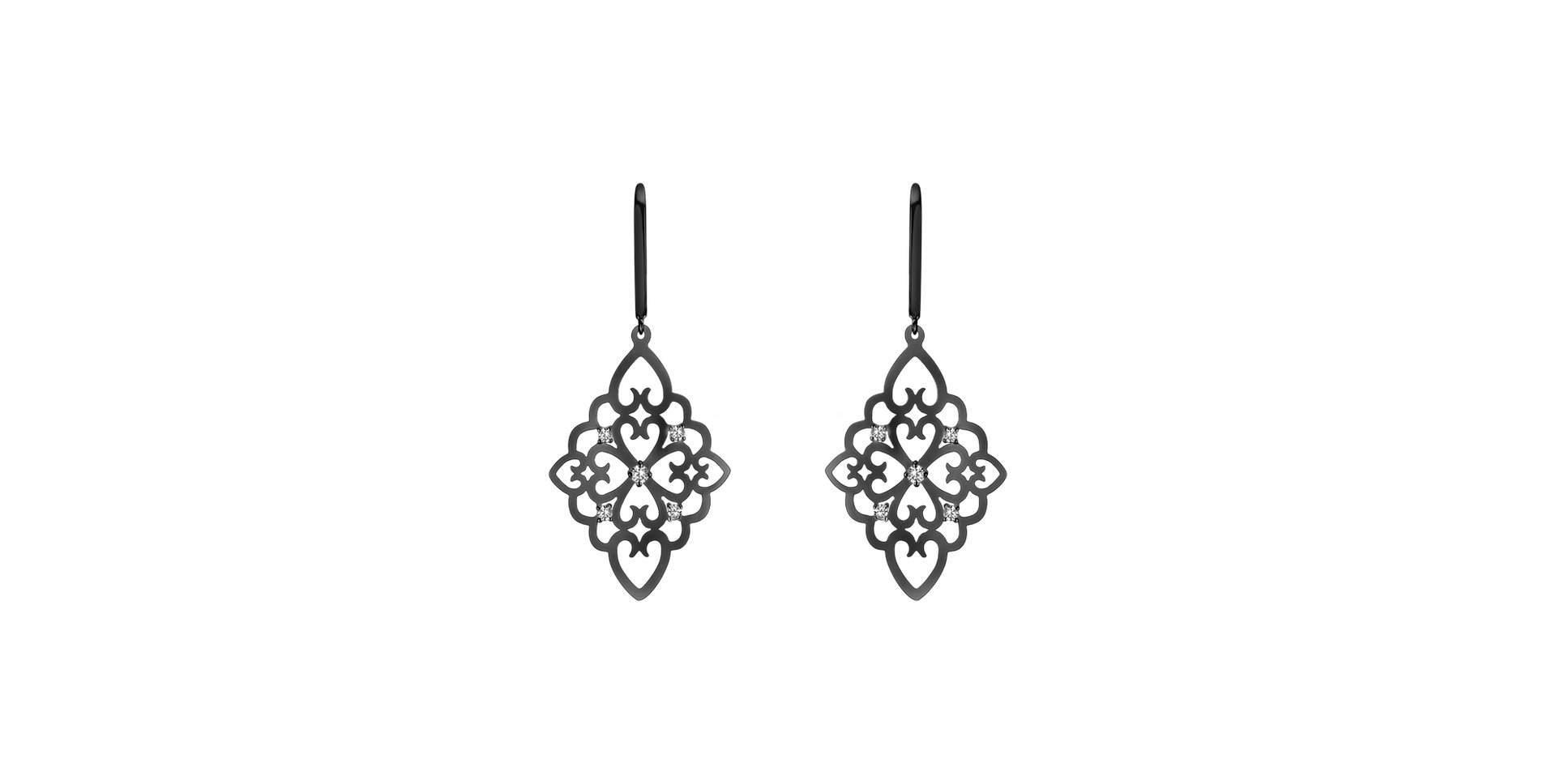 Náušnice s diamanty Folk Treasure