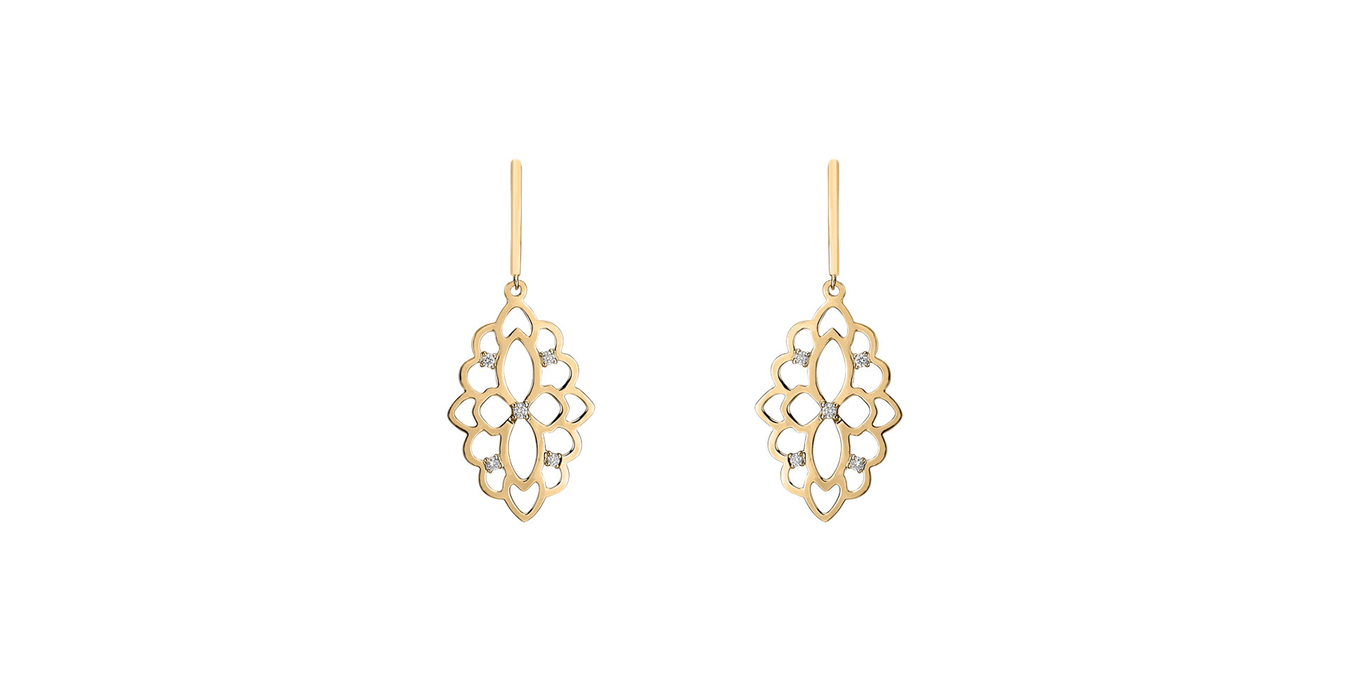 Náušnice s diamanty Folk Heritage