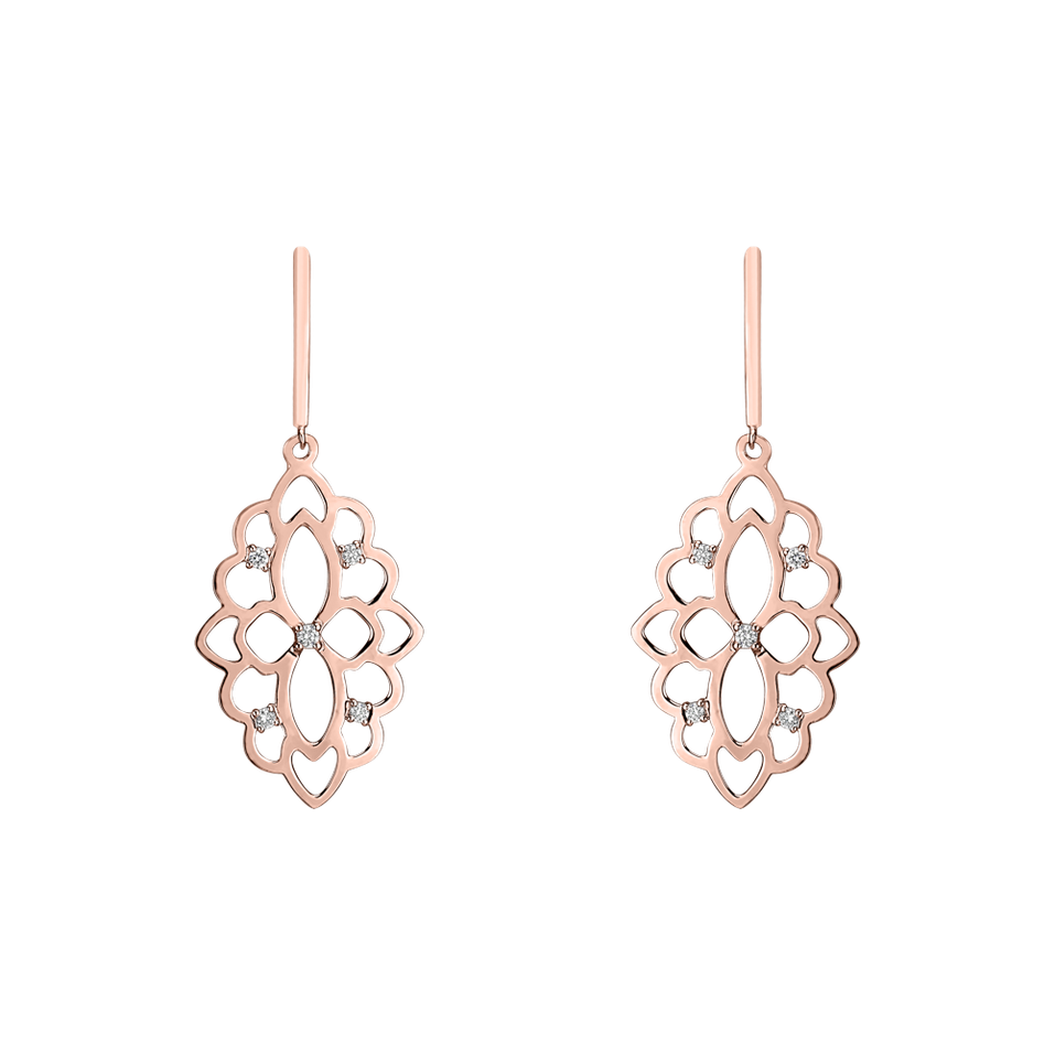 Náušnice s diamanty Folk Heritage