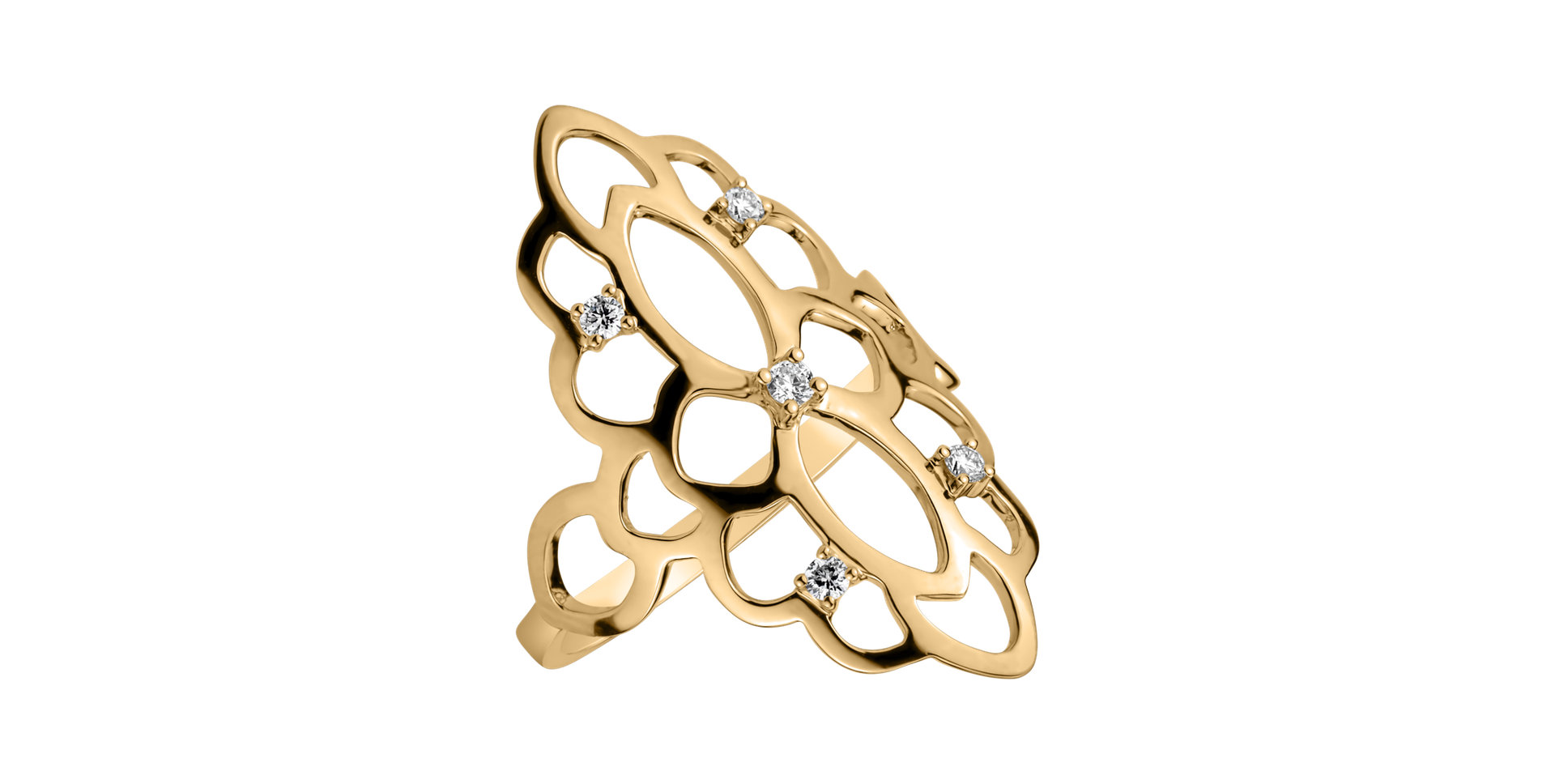 Prsten s diamanty Folk Heritage