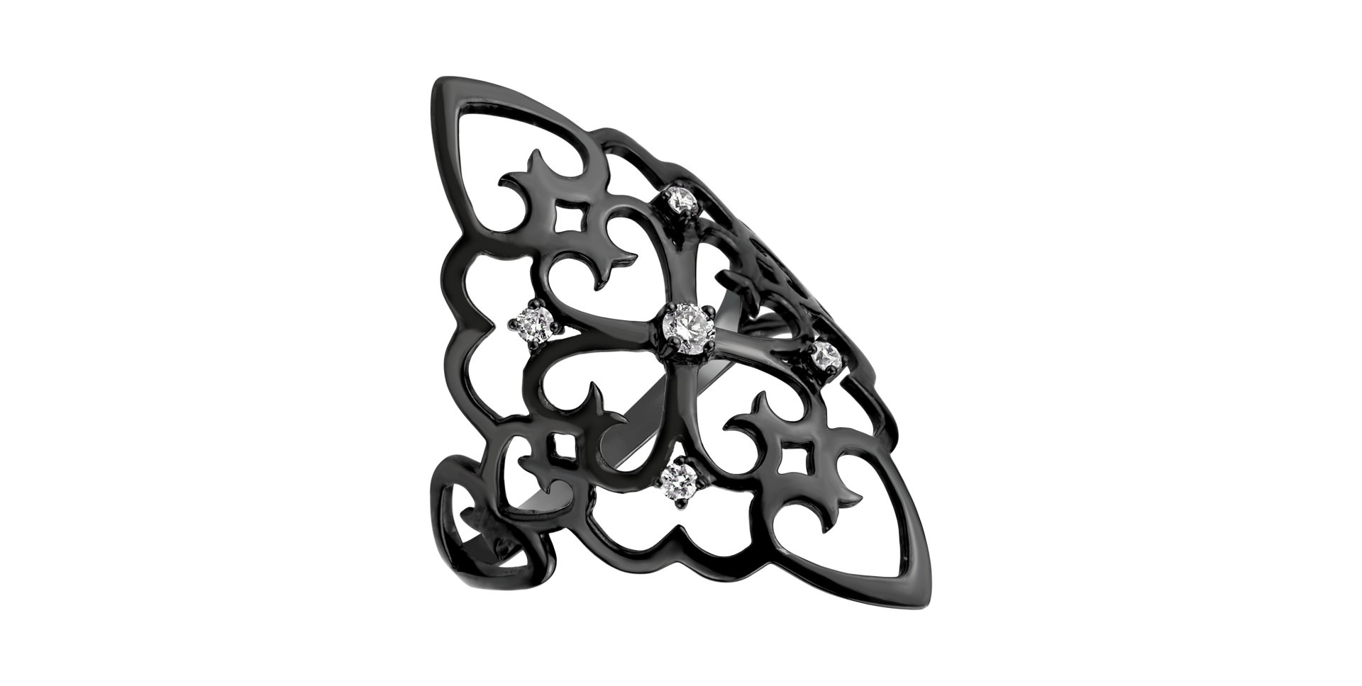 Prsten s diamanty Folk Treasure