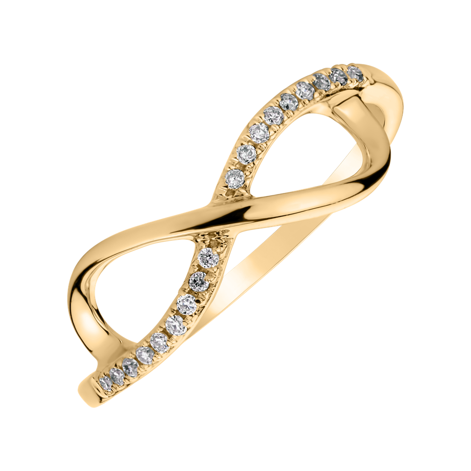 Prsten s diamanty Infinity