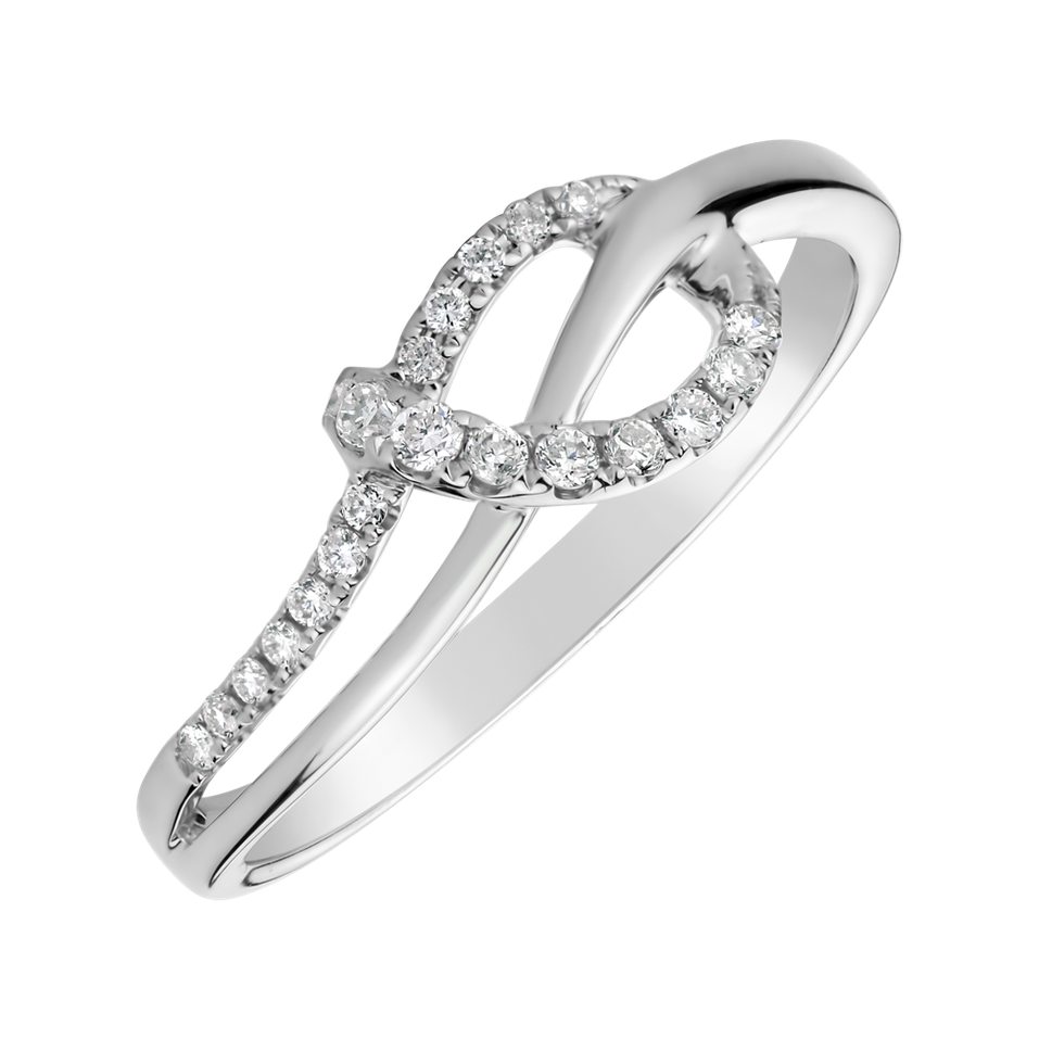 Prsten s diamanty Elegant Knot