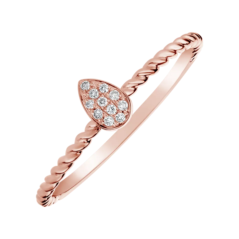 Prsten s diamanty Endless Drop