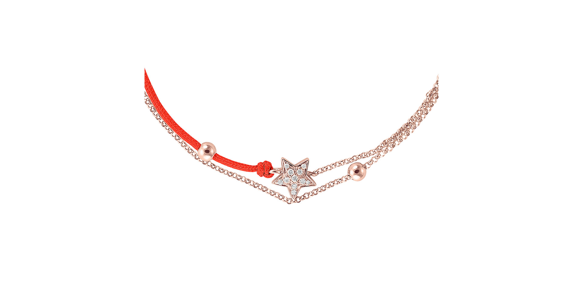 Diamantový náramek se šňůrkou Dream Message