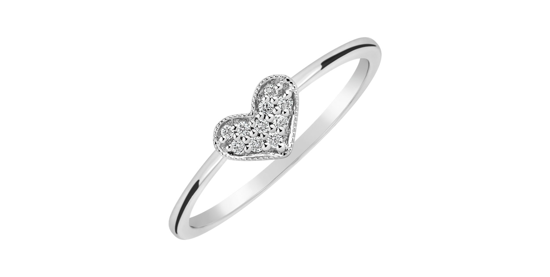 Prsten s diamanty Shiny Heart