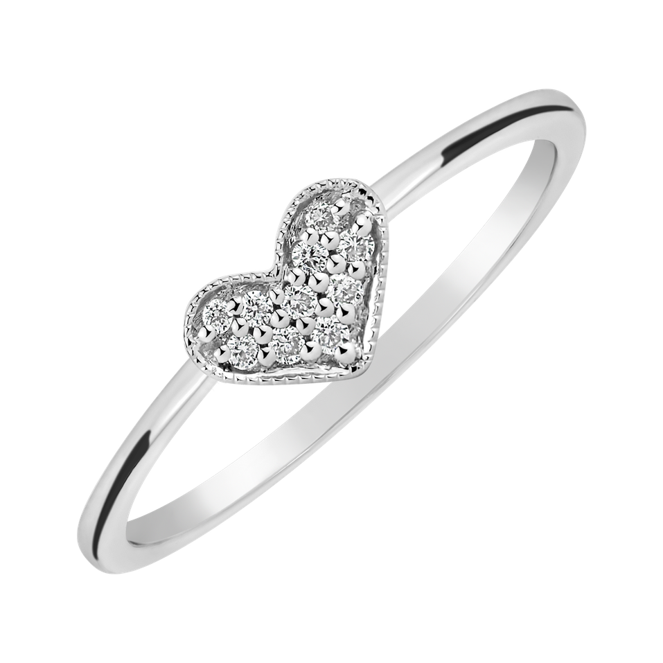 Prsten s diamanty Shiny Heart