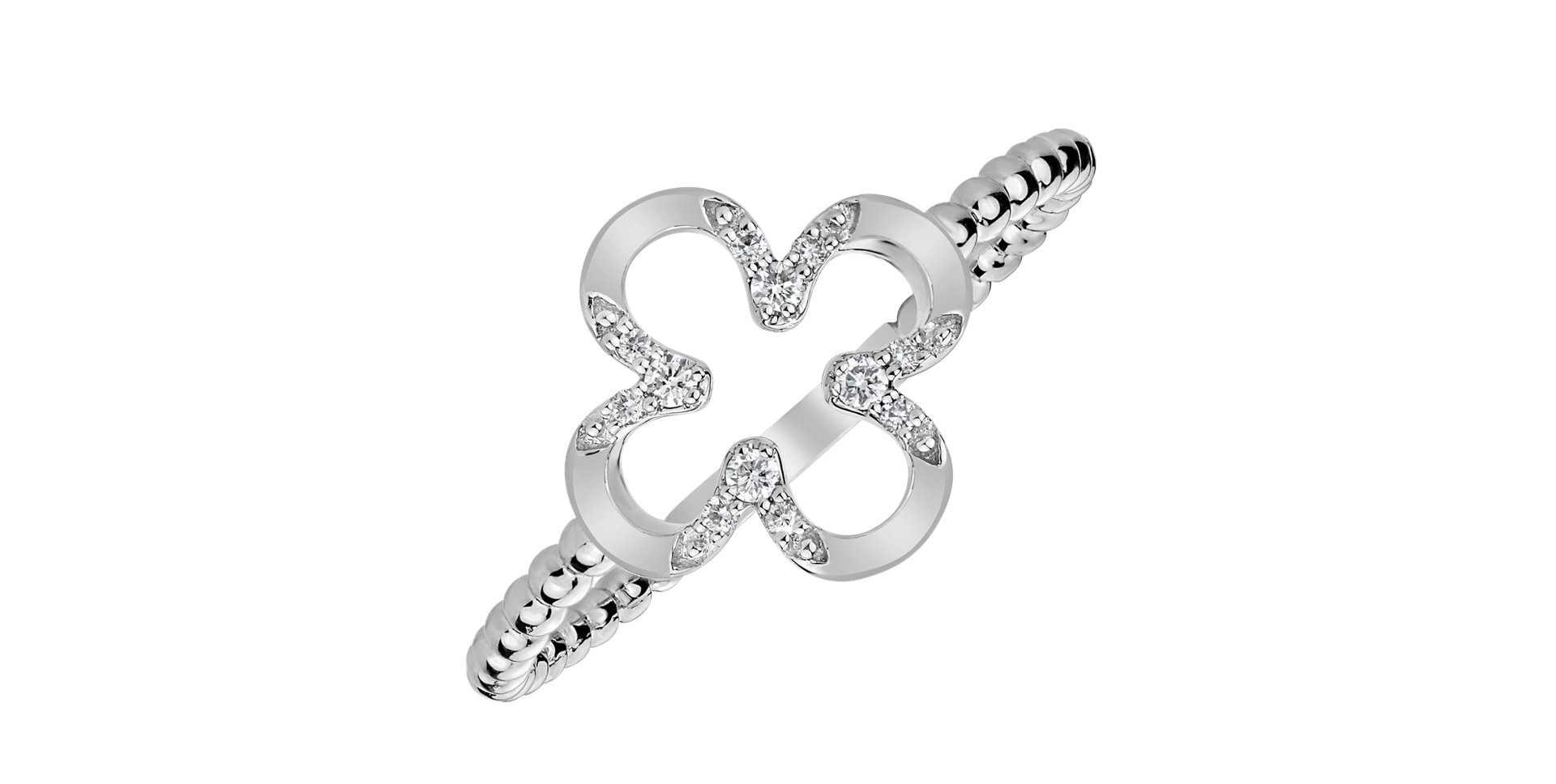 Prsten s diamanty Shiny Petals