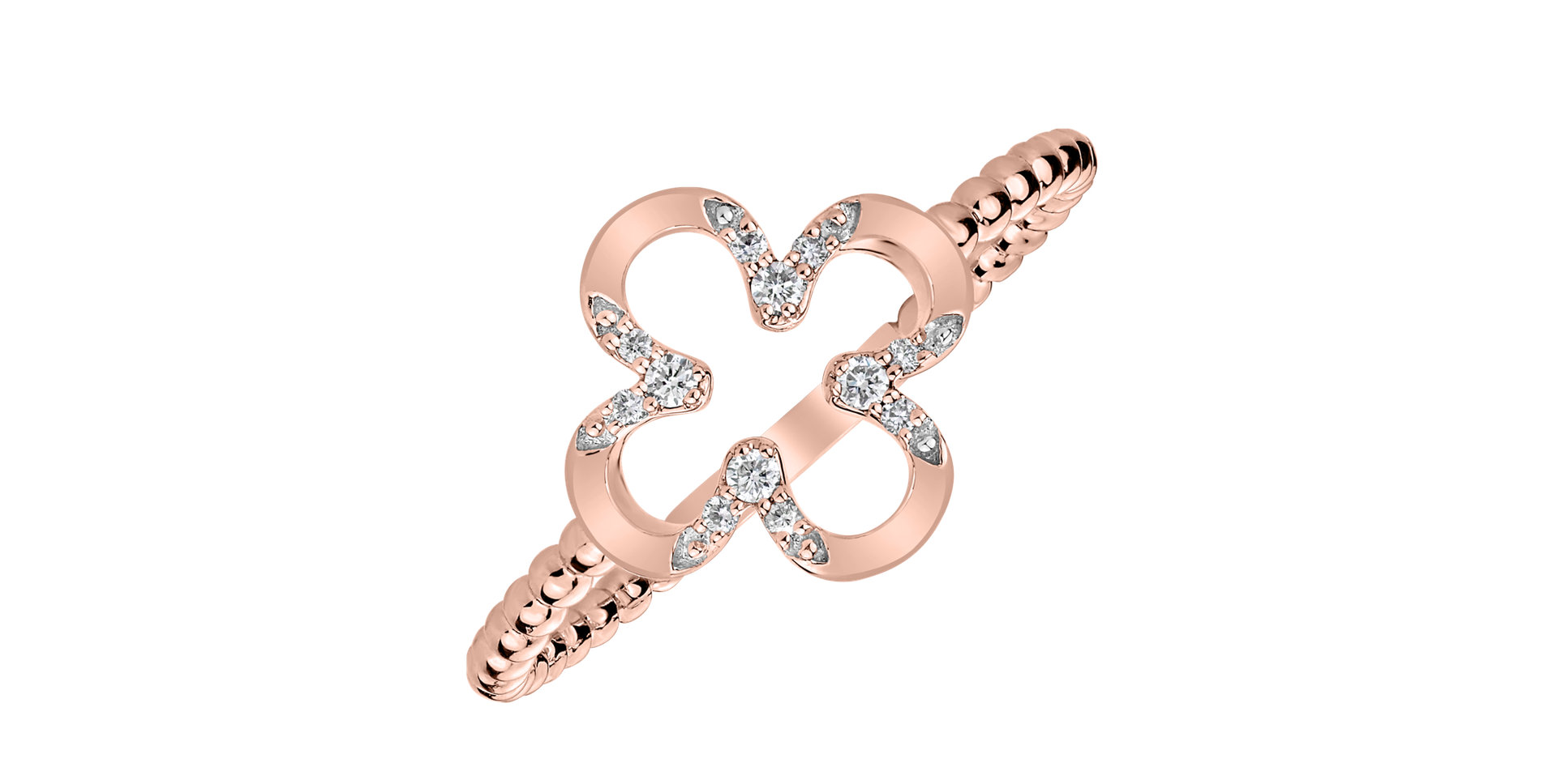 Prsten s diamanty Shiny Petals