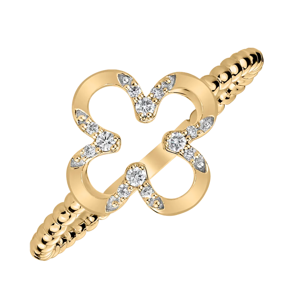 Prsten s diamanty Shiny Petals
