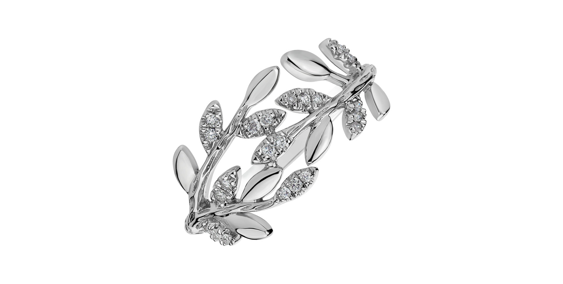 Prsten s diamanty Heavenly Leaves