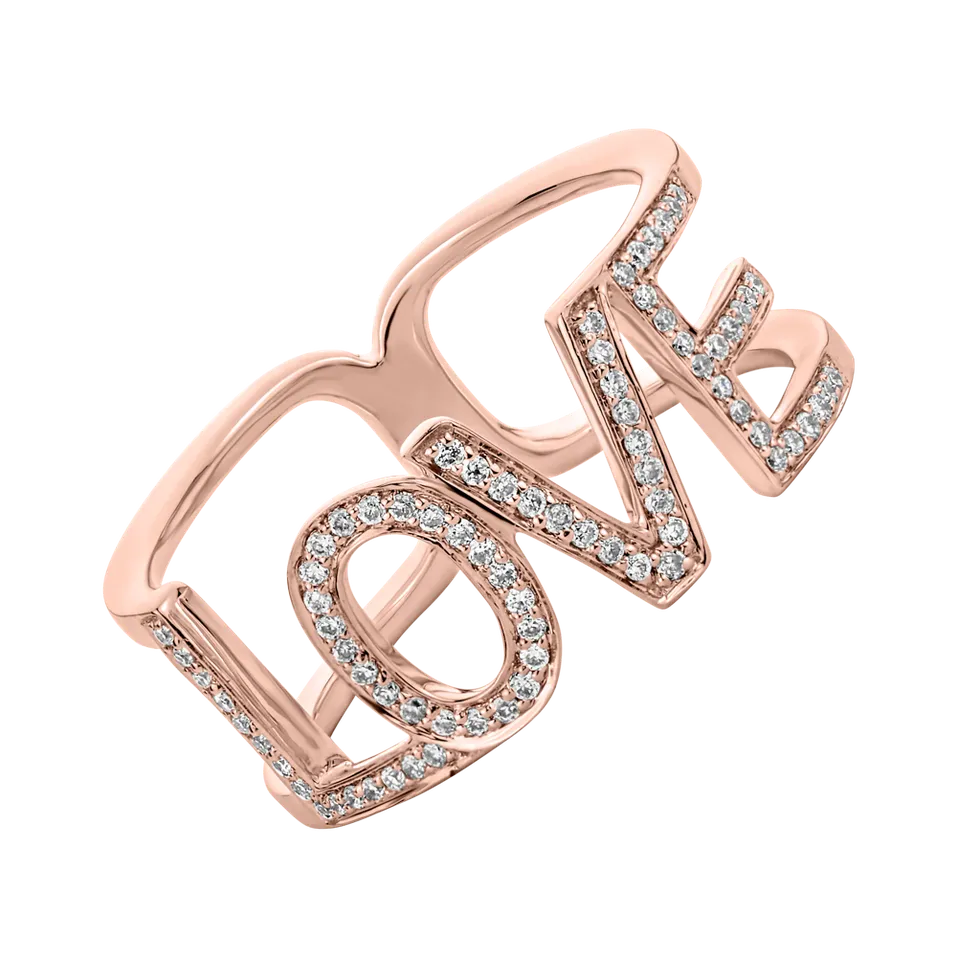 Prsten s diamanty Love