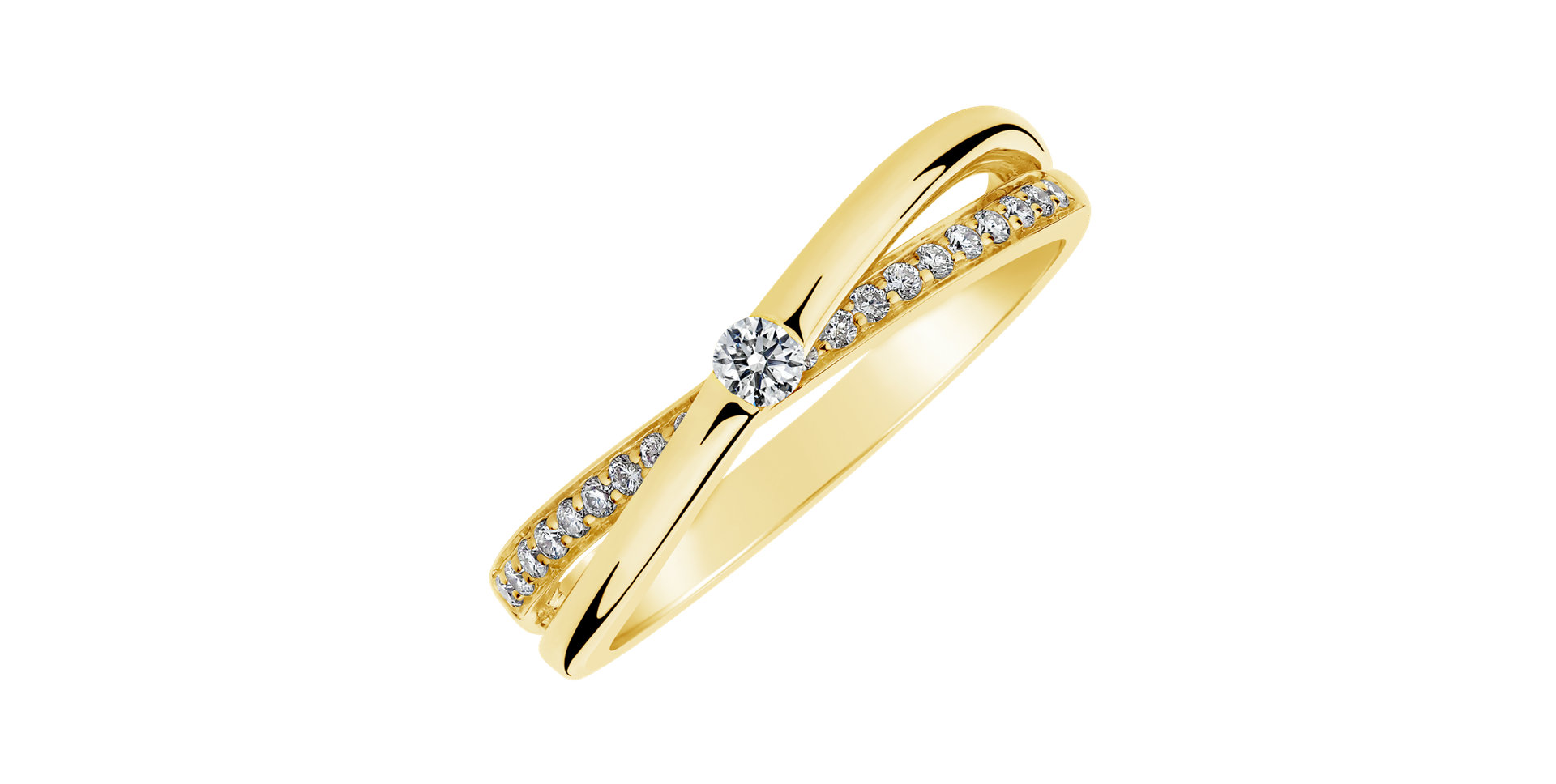 Prsten s diamanty Tender Twist