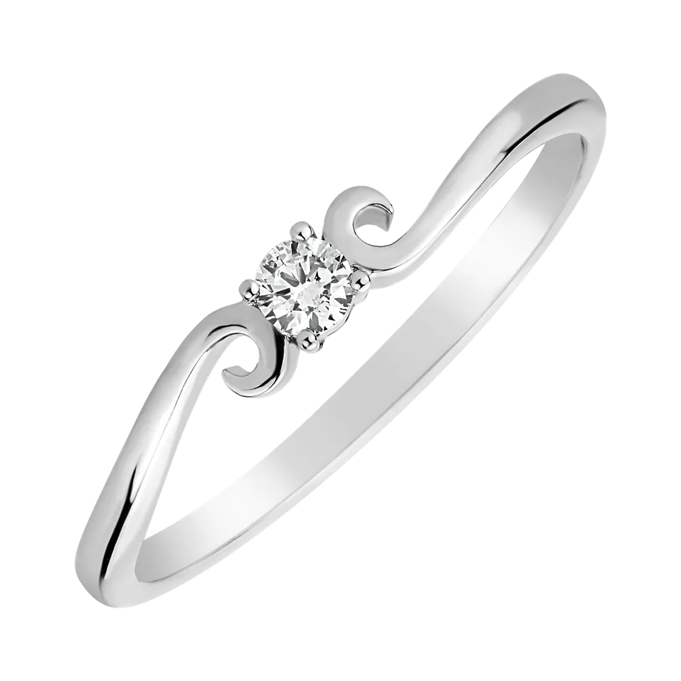 Prsten s diamantem Baroque Love