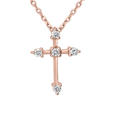 Náhrdelník s diamanty Shiny Cross
