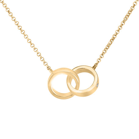 Náhrdelník s diamantem Eternal Circles