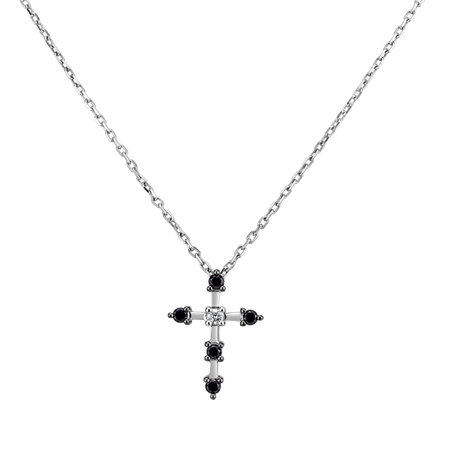 Náhrdelník s diamanty Glittering Cross
