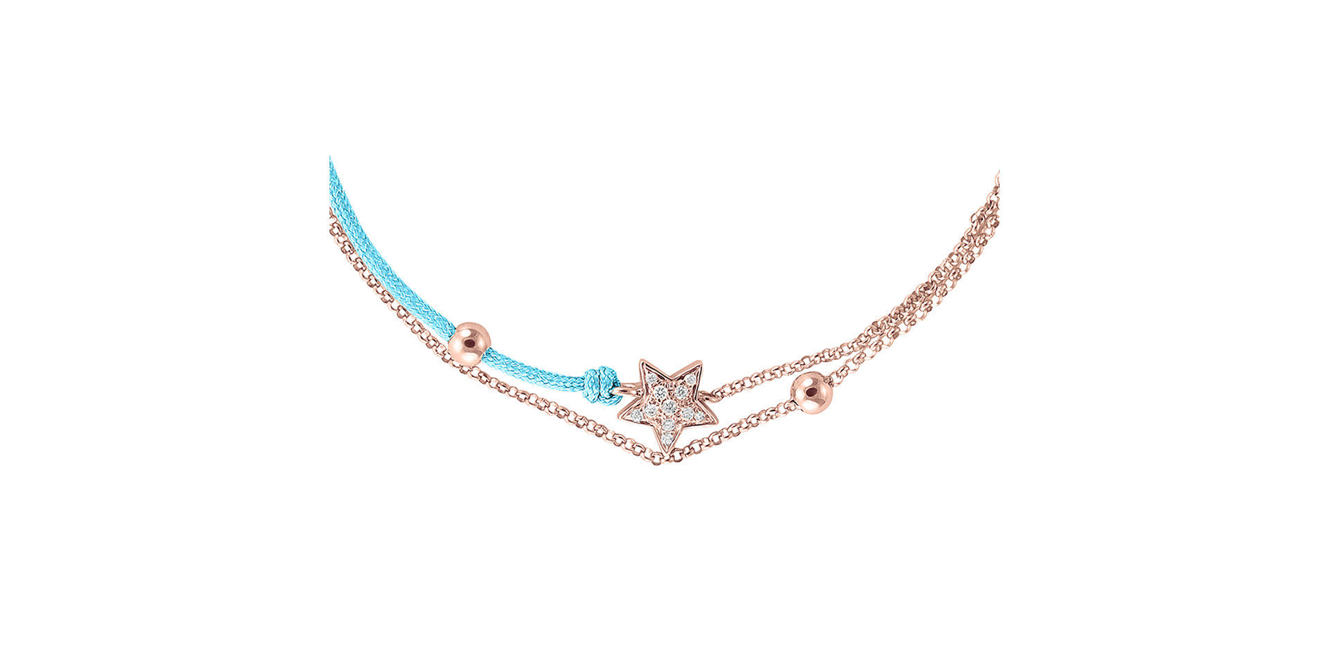 Diamantový náramek se šňůrkou Dream Message