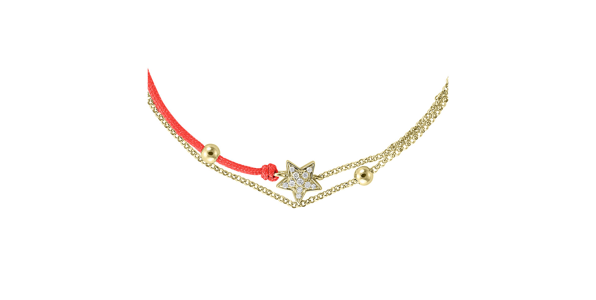 Diamantový náramek se šňůrkou Dream Message