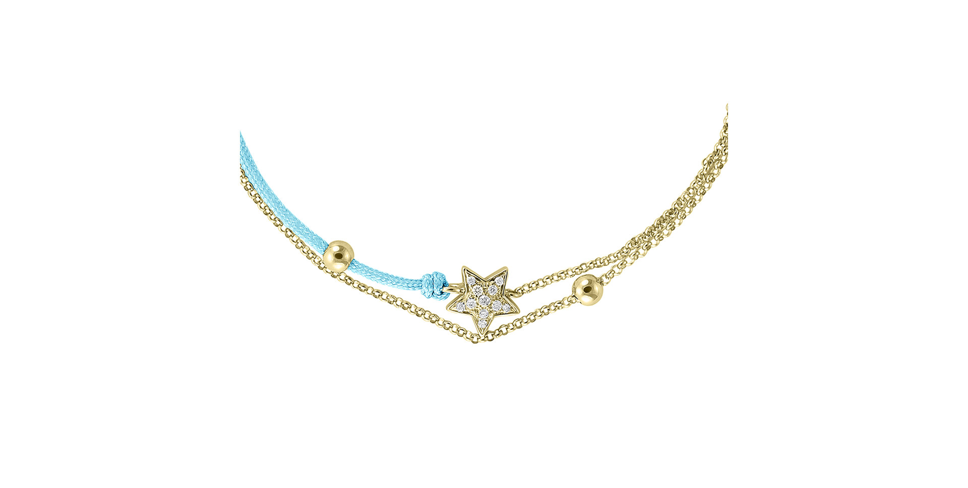 Diamantový náramek se šňůrkou Dream Message