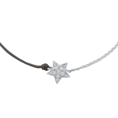 Diamantový náramek se šňůrkou Be a Star