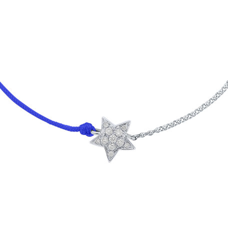 Diamantový náramek se šňůrkou Be a Star