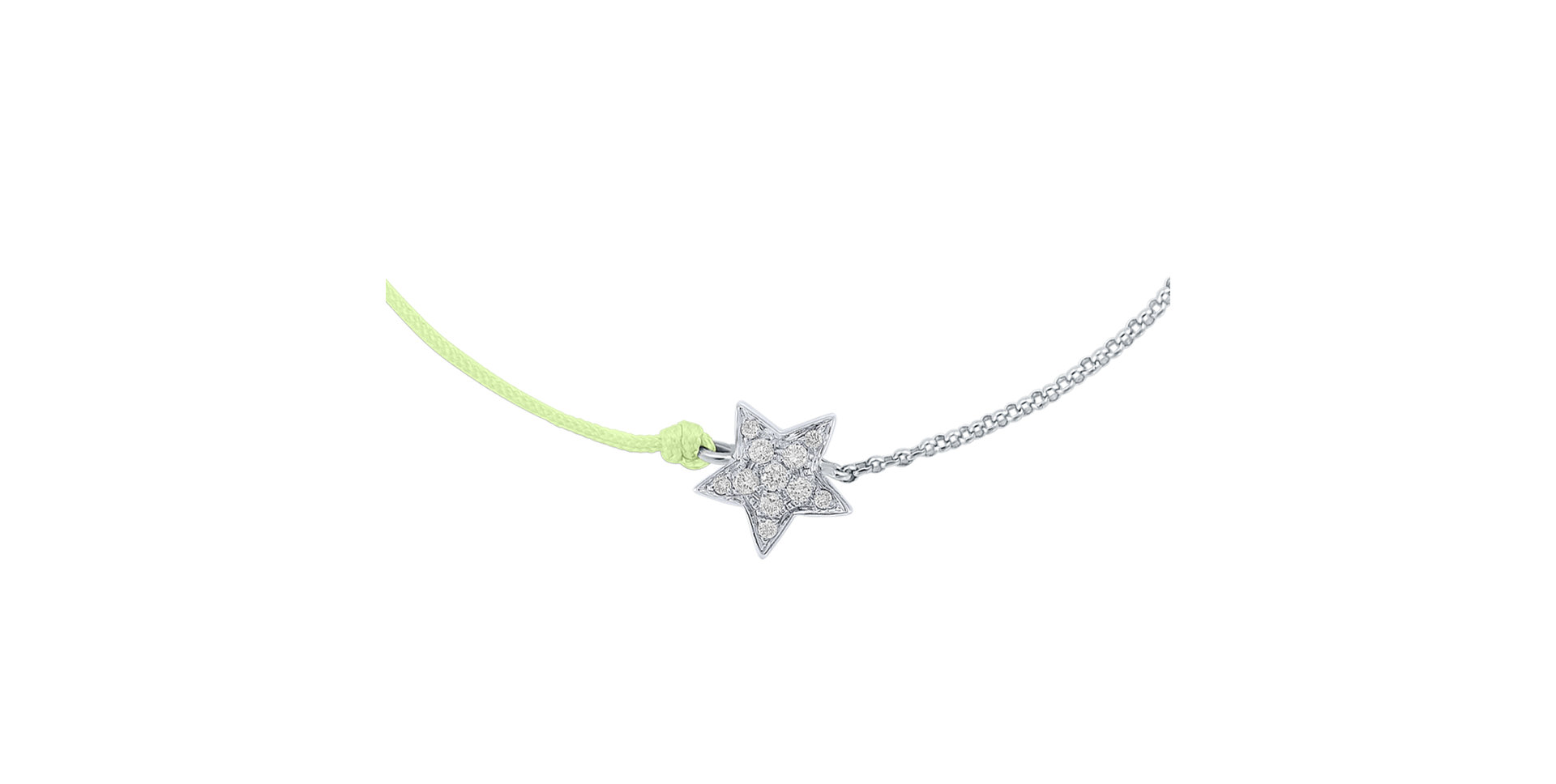 Diamantový náramek se šňůrkou Be a Star