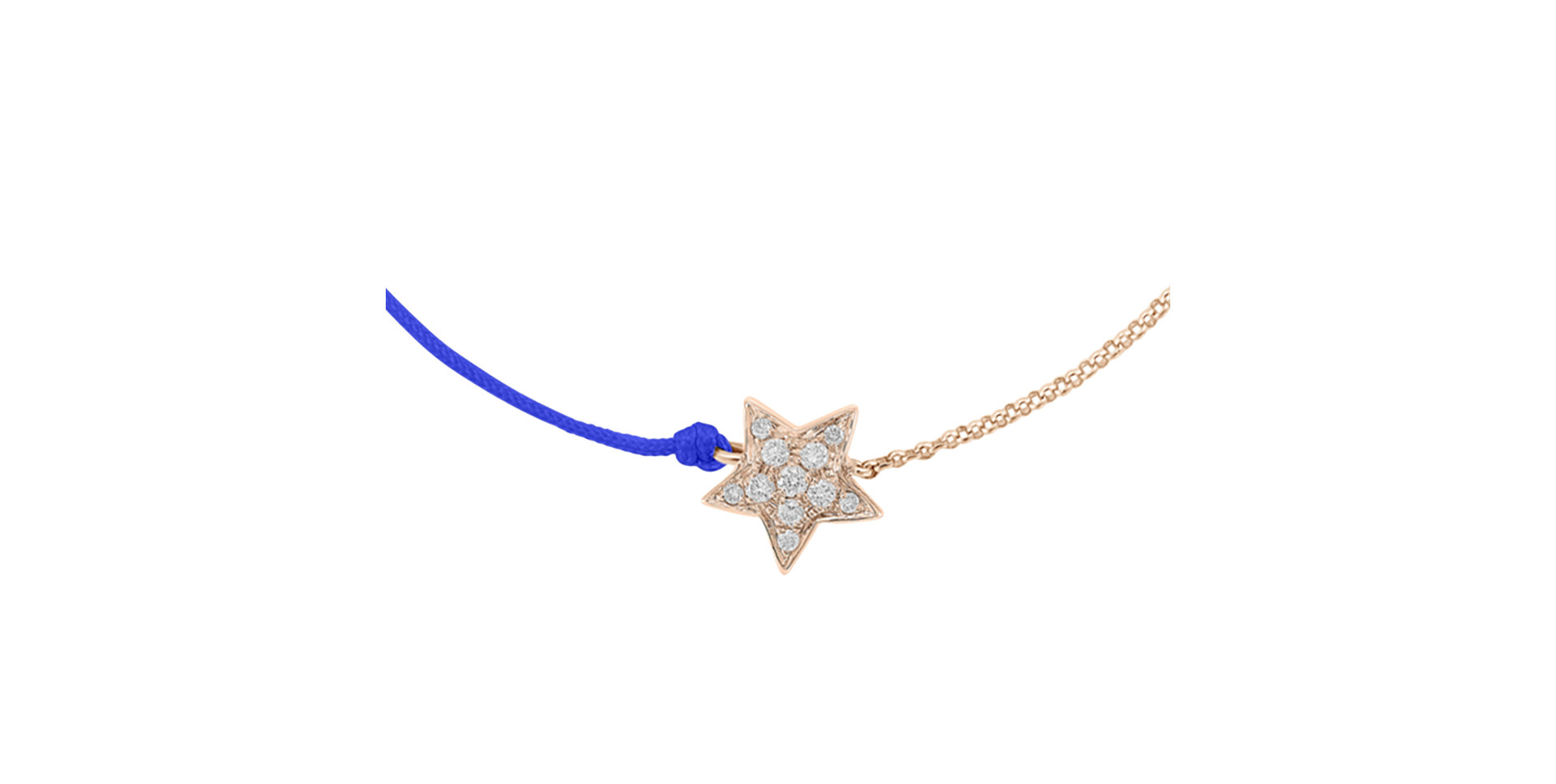 Diamantový náramek se šňůrkou Be a Star