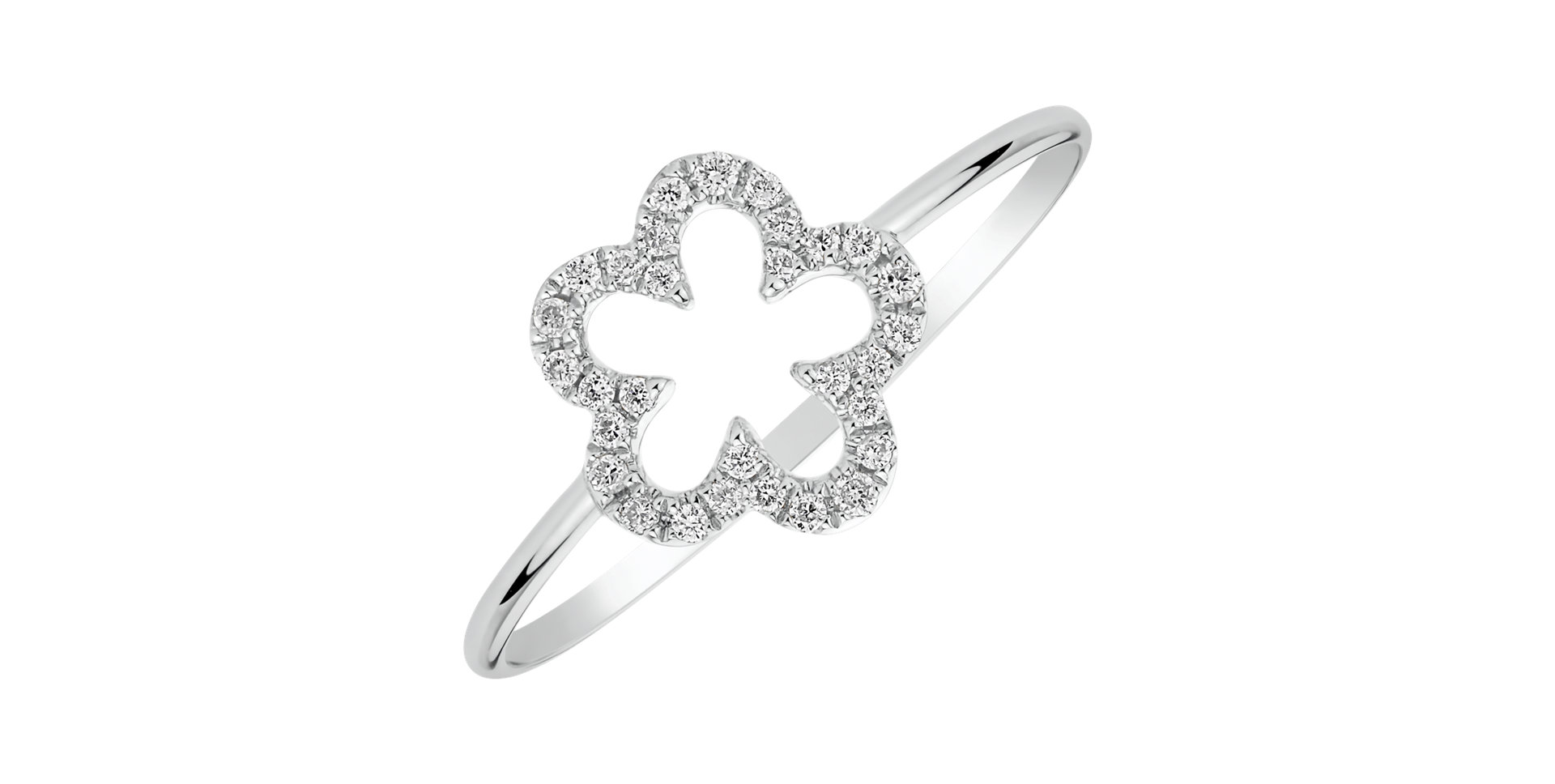 Prsten s diamanty Glamour Flower