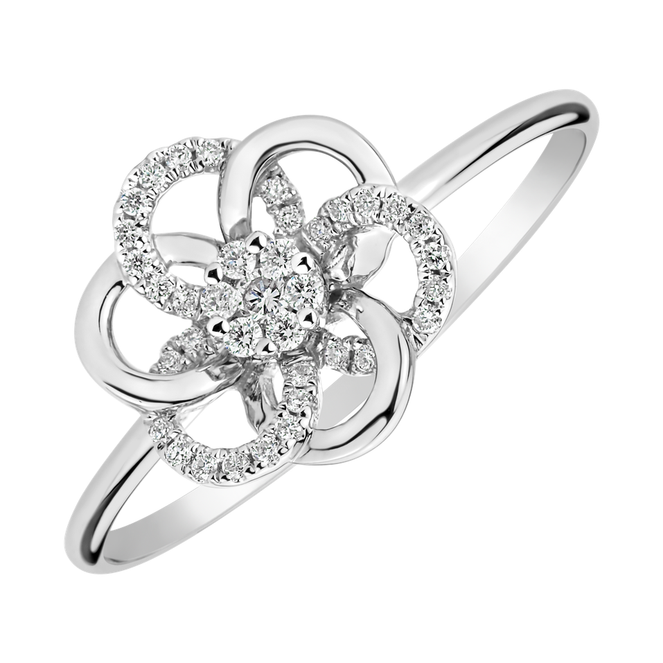Prsten s diamanty Flower