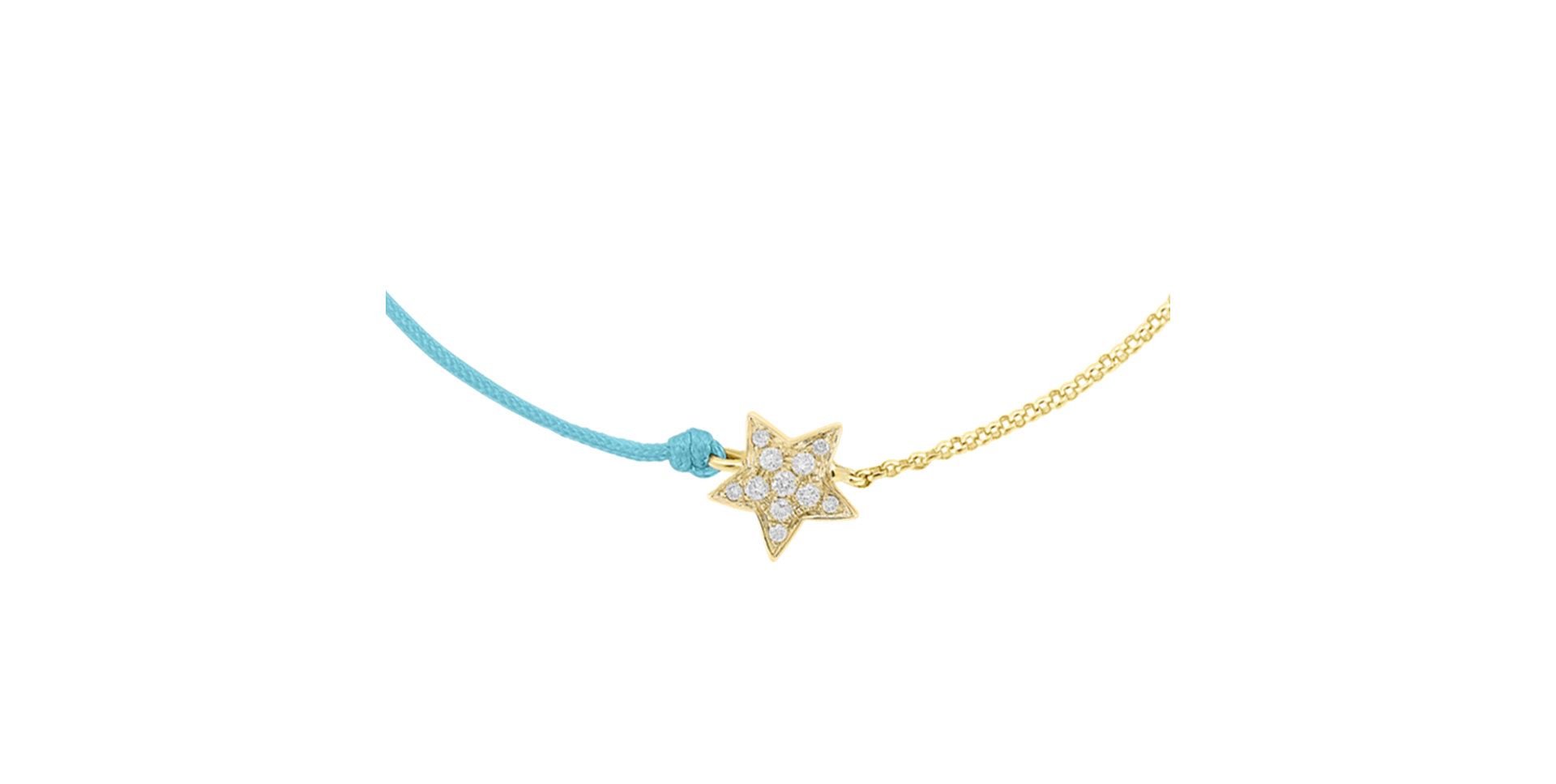 Diamantový náramek se šňůrkou Be a Star