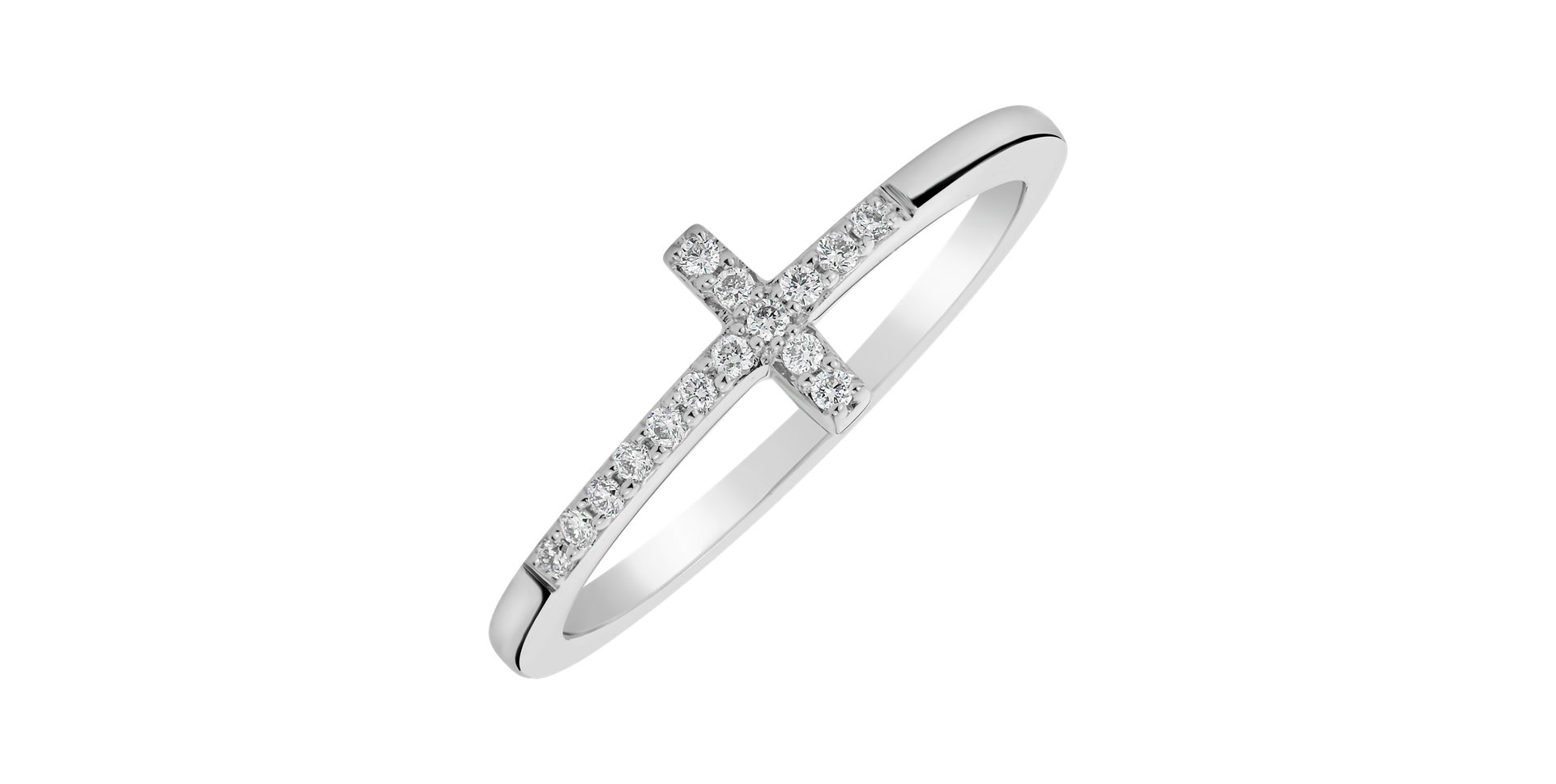 Prsten s diamanty Cross