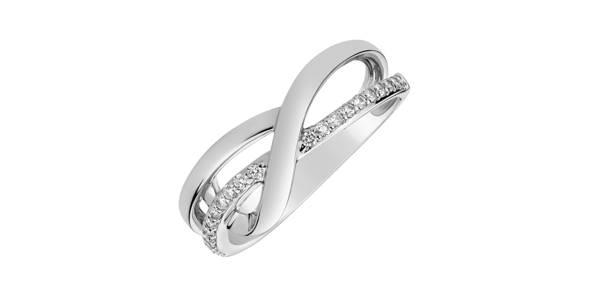 Prsten s diamanty Elegant Twist