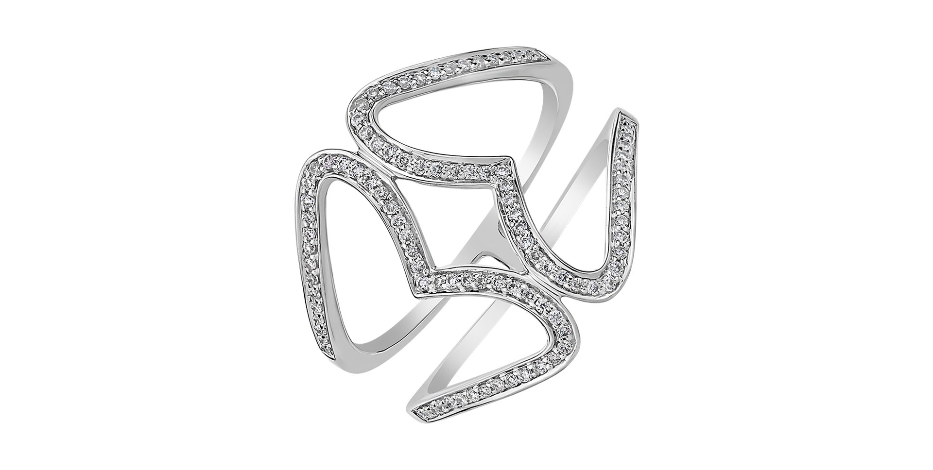 Prsten s diamanty Connected Hearts