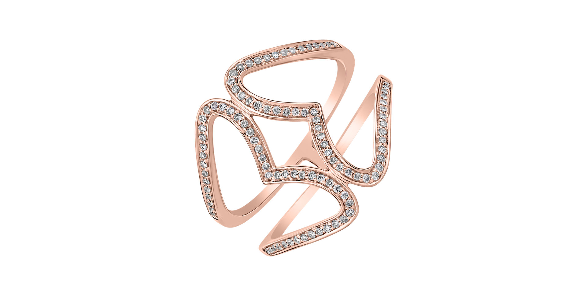 Prsten s diamanty Connected Hearts