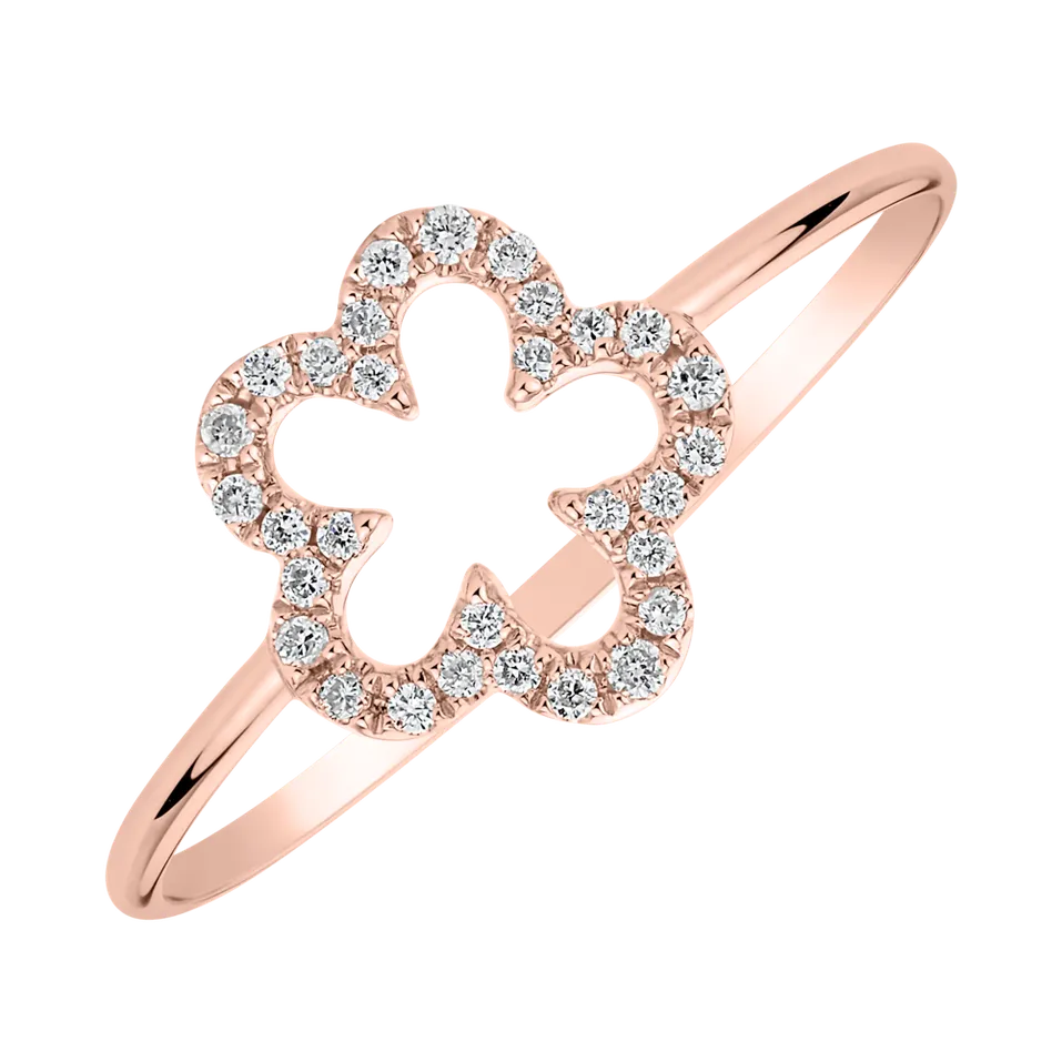 Prsten s diamanty Glamour Flower